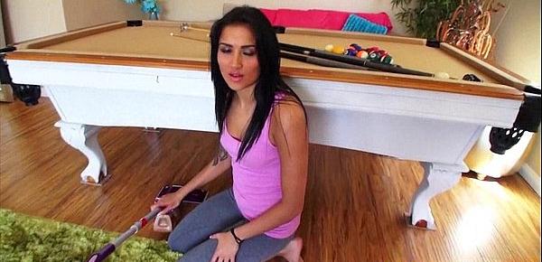  Latina cleans the house and gets her pussy fucked Giselle Mari 1